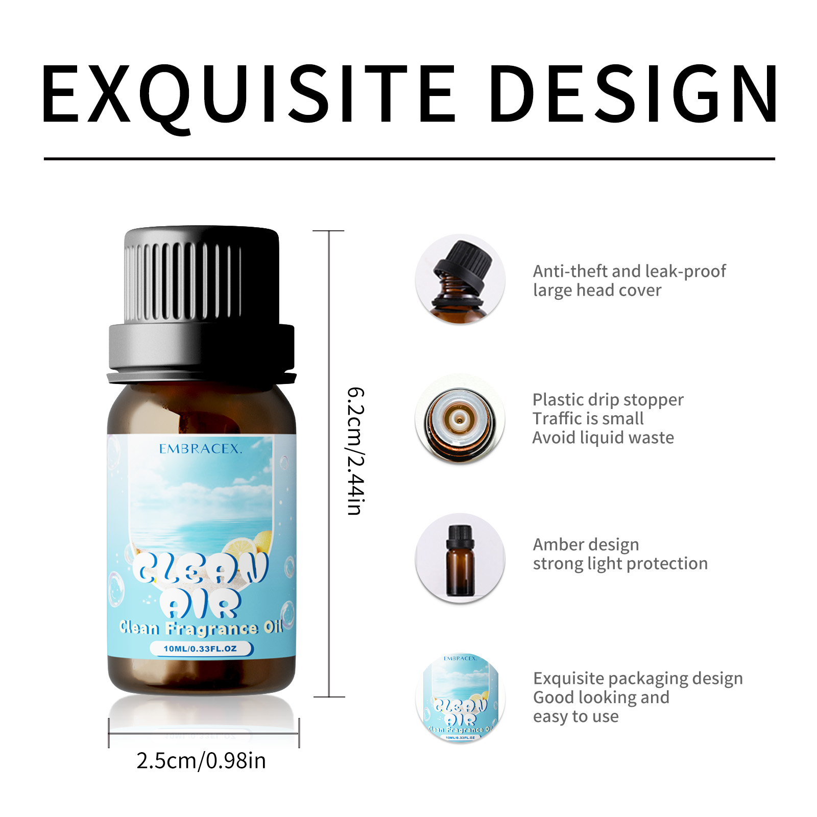 10ml Clean Air Essential Oil L - огляд і ціна Candle Making Essential Oil